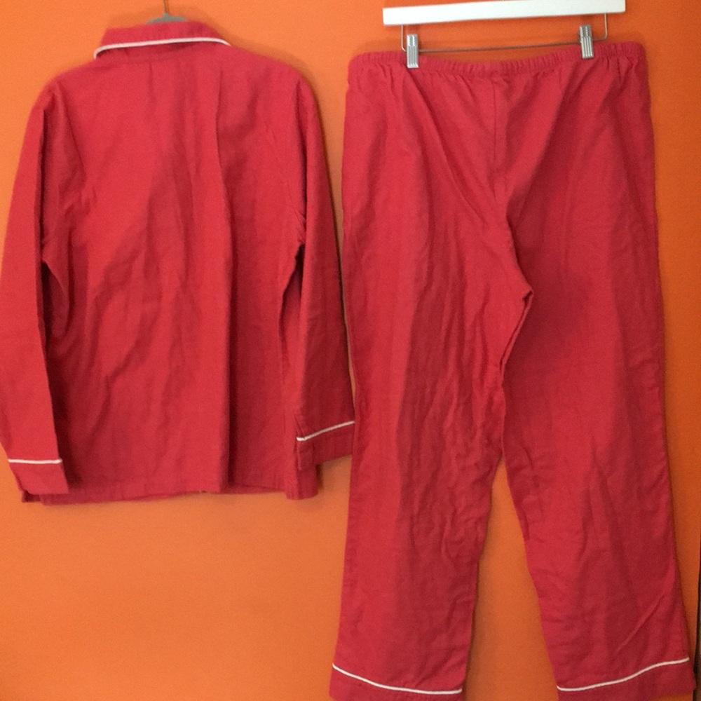 L.L. Bean 100% Cotton Fleece Pajama Lounge Wear Pants Set Woman’s Large 12/14/16 - Picture 13 of 17